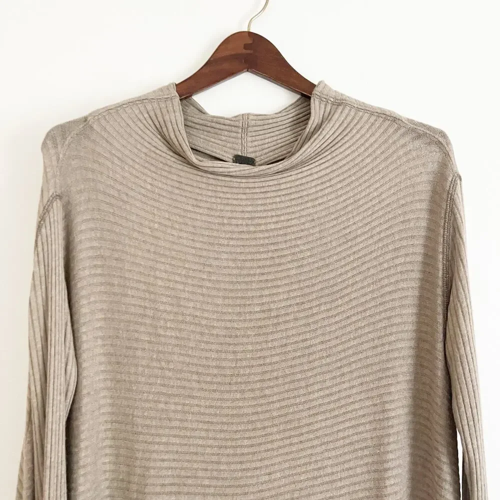 FREE PEOPLE Lover Rib Thermal Long Sleeve Taupe XS